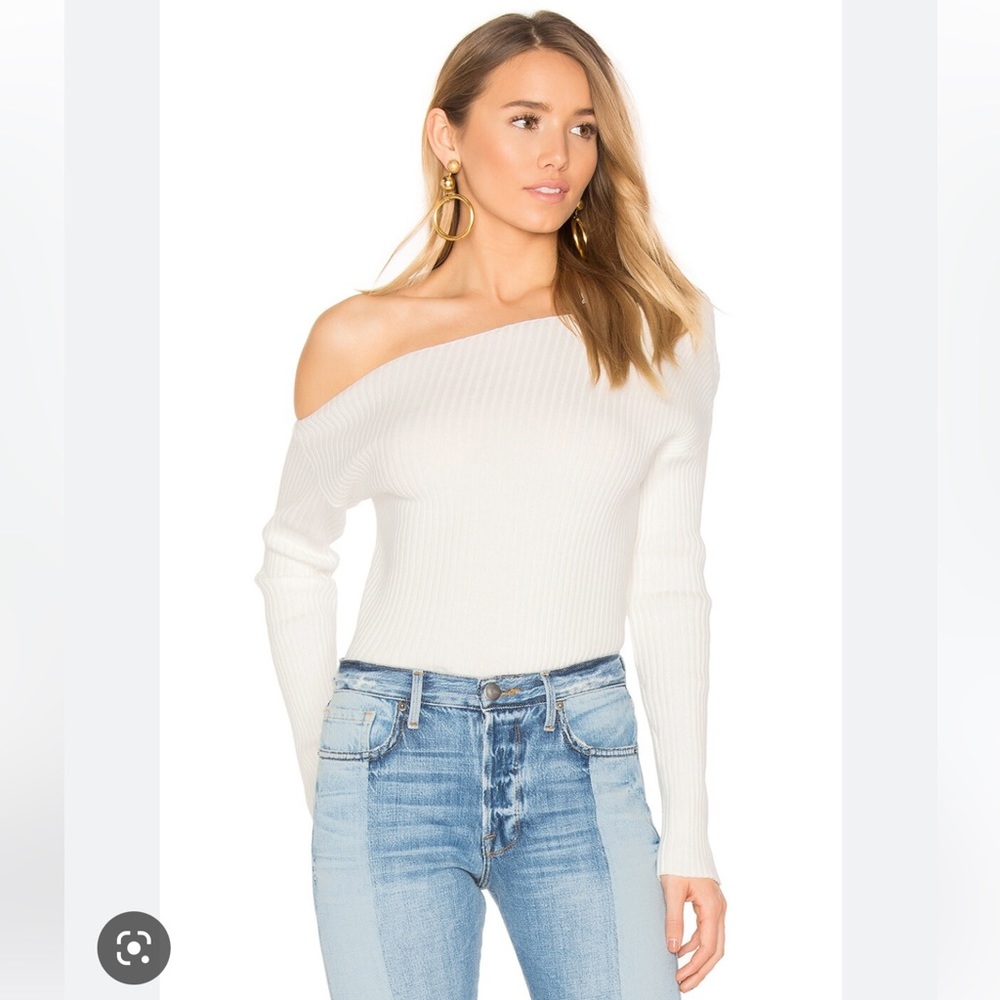 MAJORELLE x Revolve Twist Sweater White Size Small